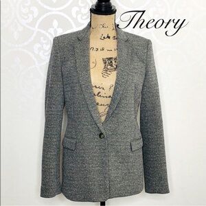 THEORY Grey Blazer Size 8